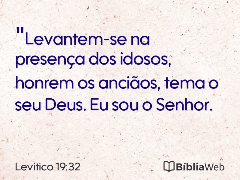 Levítico 19:32 em imagem para compartilhar