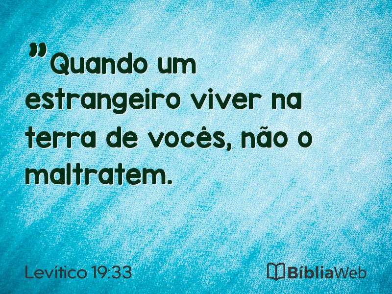 Levítico 19:33 em imagem para compartilhar