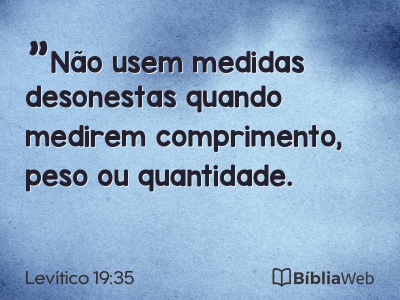 Levítico 19:35 em imagem para compartilhar