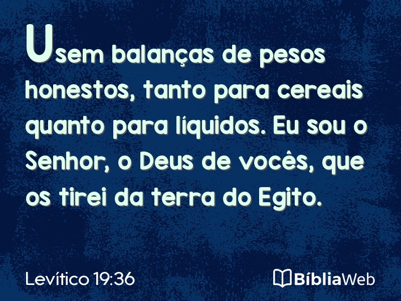 Levítico 19:36 em imagem para compartilhar