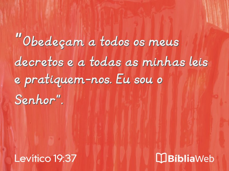 Levítico 19:37 em imagem para compartilhar