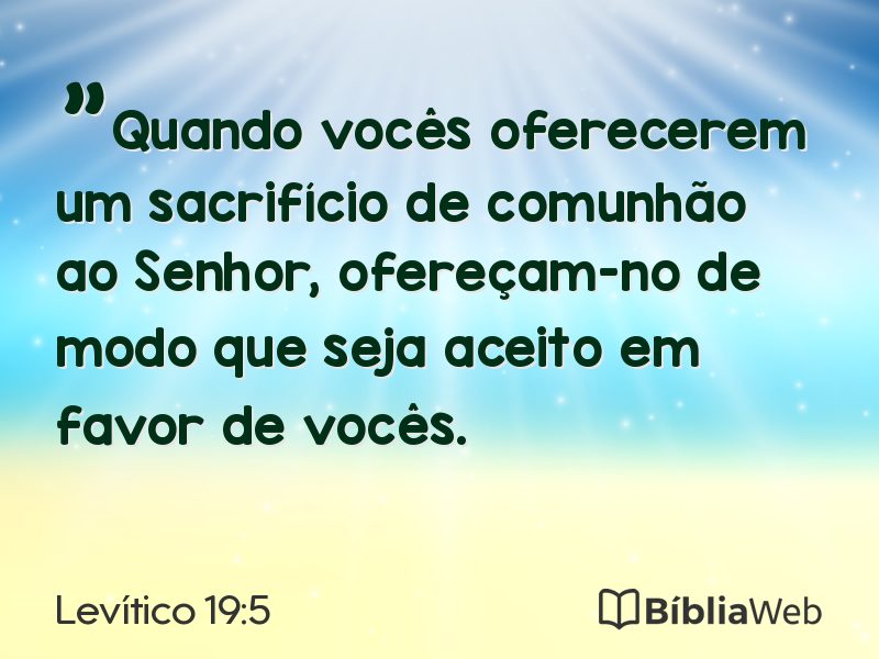 Levítico 19:5 em imagem para compartilhar