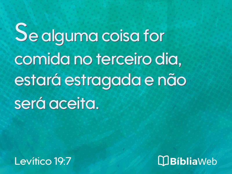 Levítico 19:7 em imagem para compartilhar