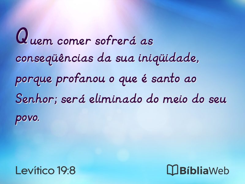 Levítico 19:8 em imagem para compartilhar