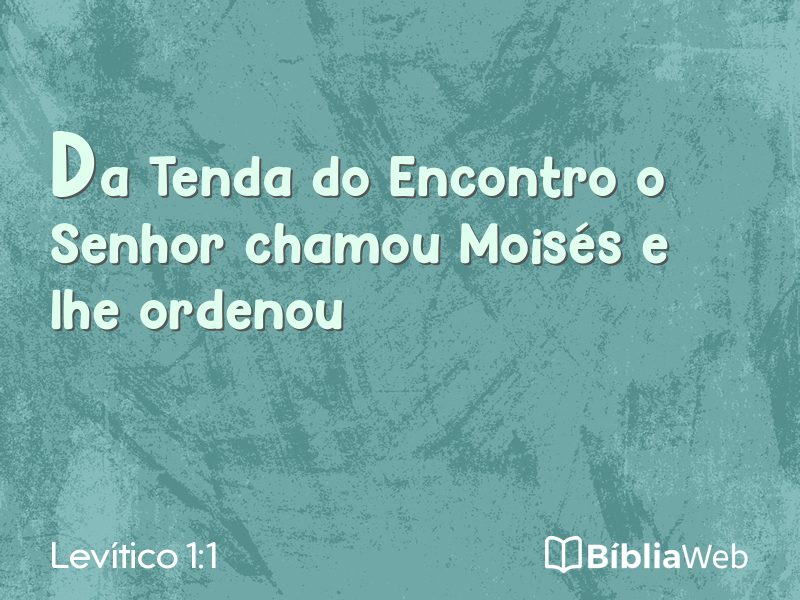 Levítico 1:1 em imagem para compartilhar