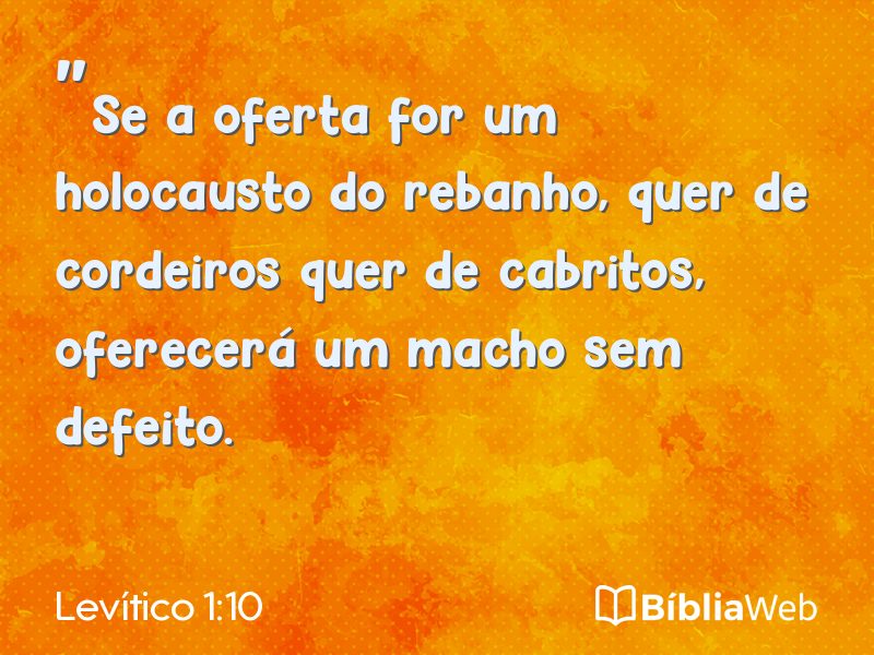 Levítico 1:10 em imagem para compartilhar
