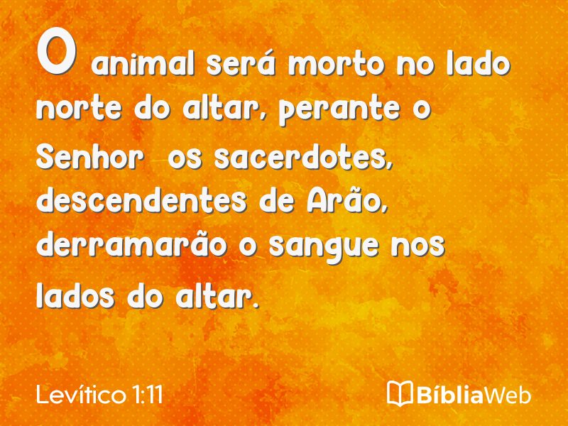 Levítico 1:11 em imagem para compartilhar