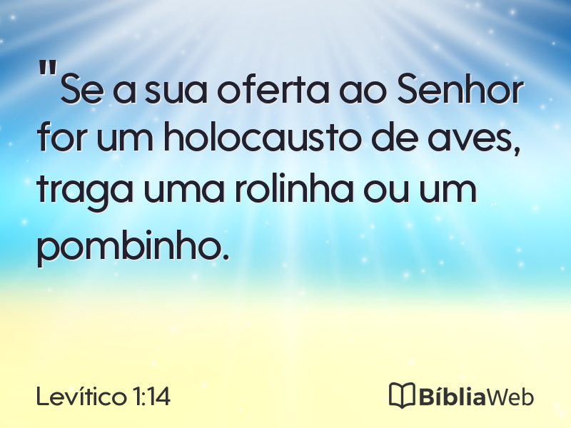 Levítico 1:14 em imagem para compartilhar