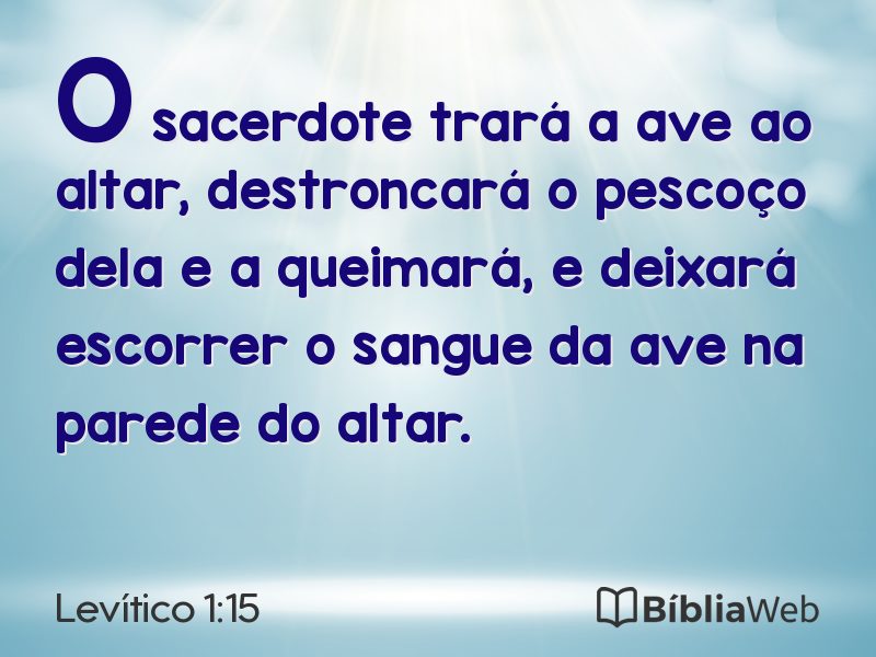 Levítico 1:15 em imagem para compartilhar