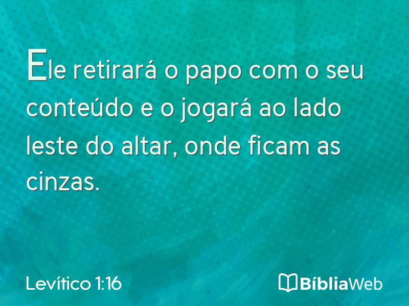 Levítico 1:16 em imagem para compartilhar