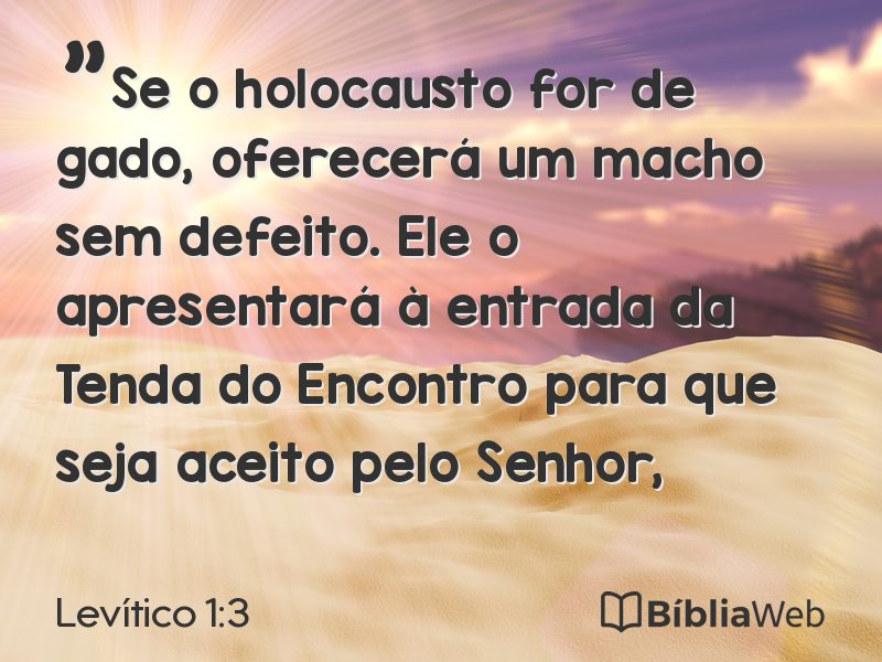 Levítico 1:3 em imagem para compartilhar