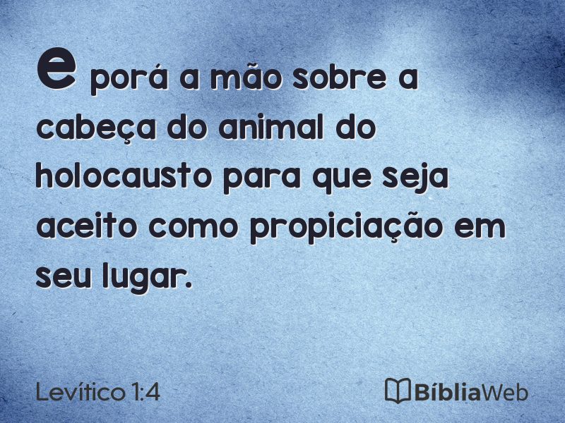 Levítico 1:4 em imagem para compartilhar