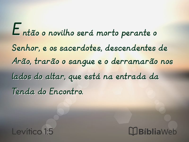 Levítico 1:5 em imagem para compartilhar