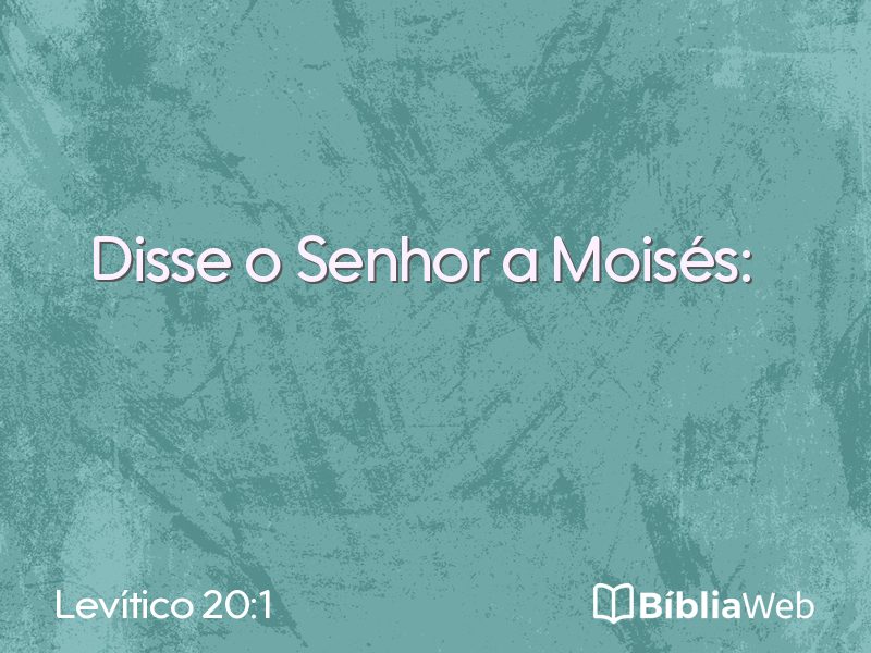 Levítico 20:1 em imagem para compartilhar