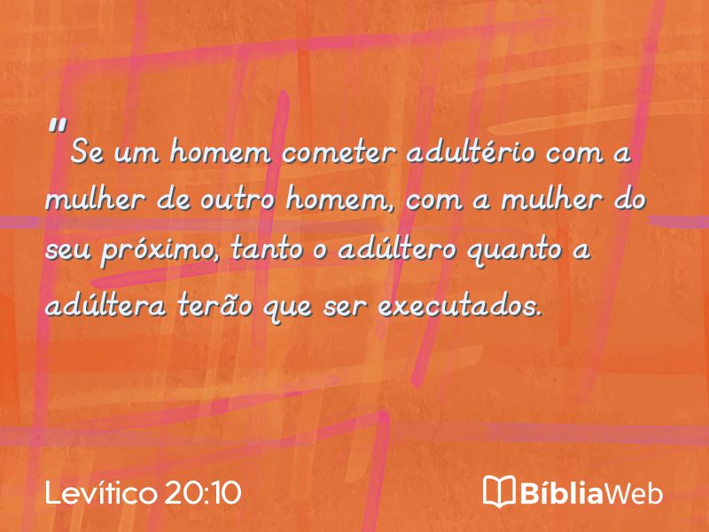 Levítico 20:10 em imagem para compartilhar