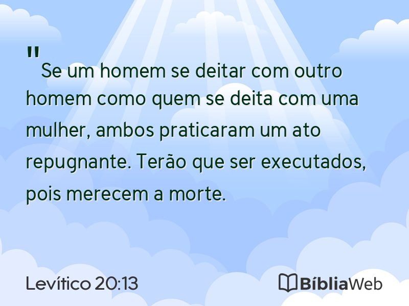 Levítico 20:13 em imagem para compartilhar