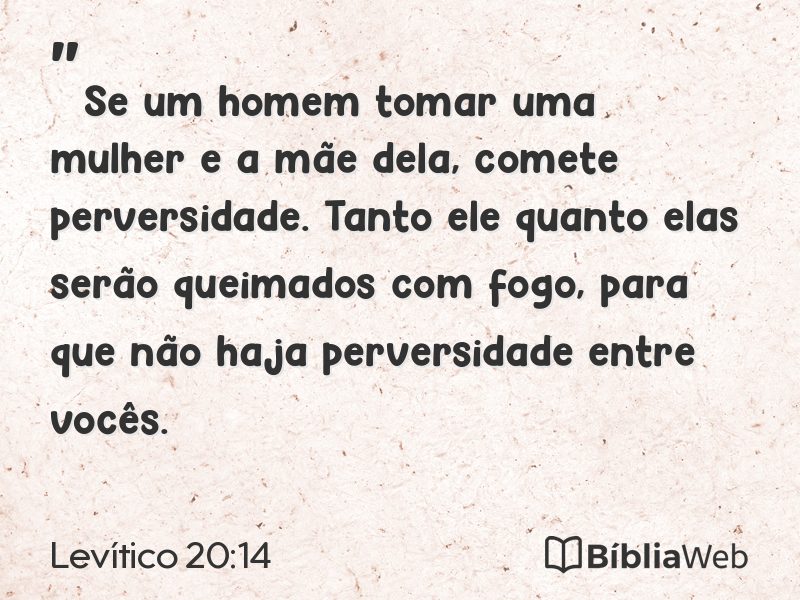 Levítico 20:14 em imagem para compartilhar