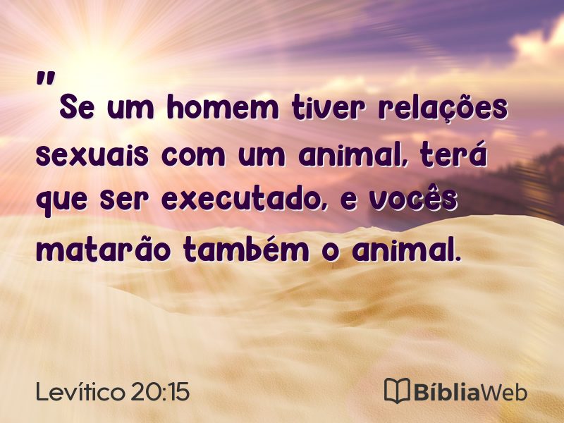Levítico 20:15 em imagem para compartilhar
