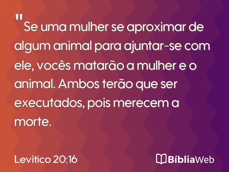 Levítico 20:16 em imagem para compartilhar