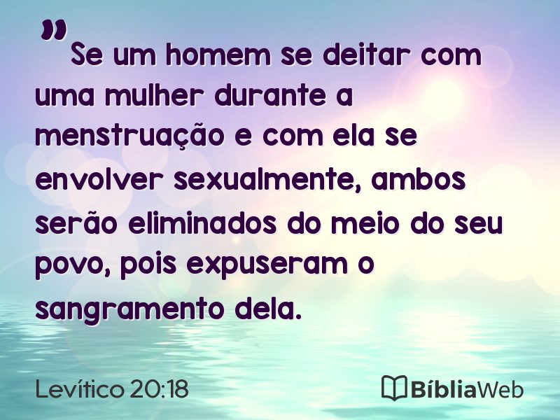 Levítico 20:18 em imagem para compartilhar