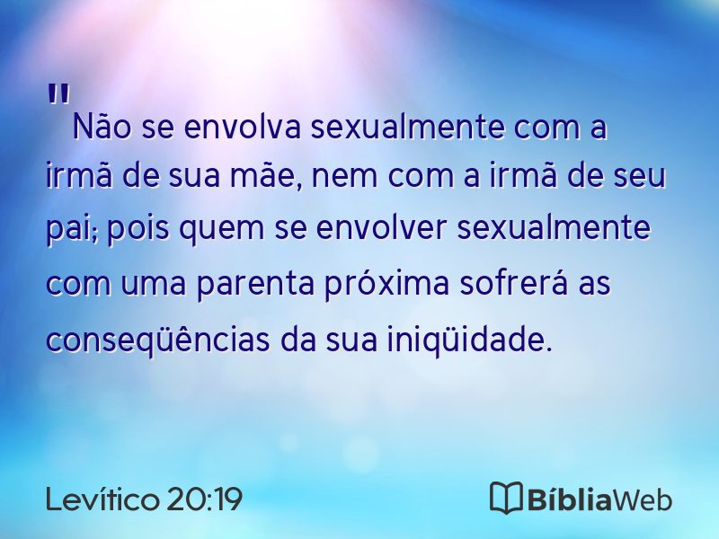 Levítico 20:19 em imagem para compartilhar
