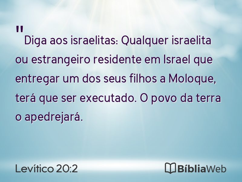 Levítico 20:2 em imagem para compartilhar