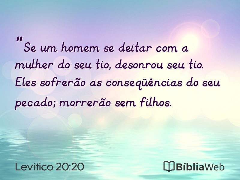 Levítico 20:20 em imagem para compartilhar