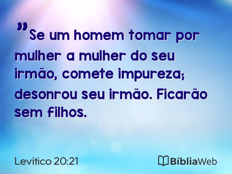Levítico 20:21 em imagem para compartilhar