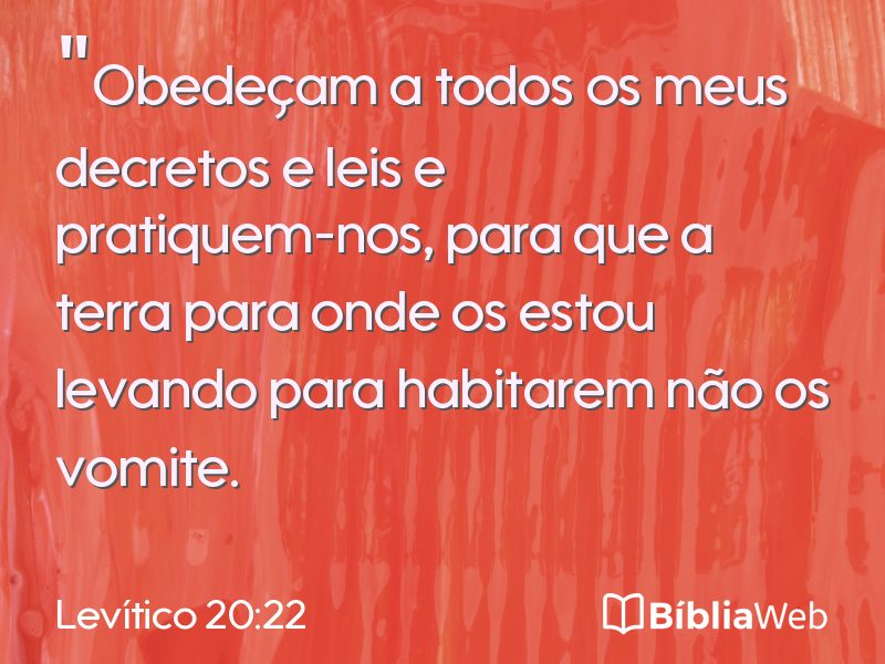 Levítico 20:22 em imagem para compartilhar
