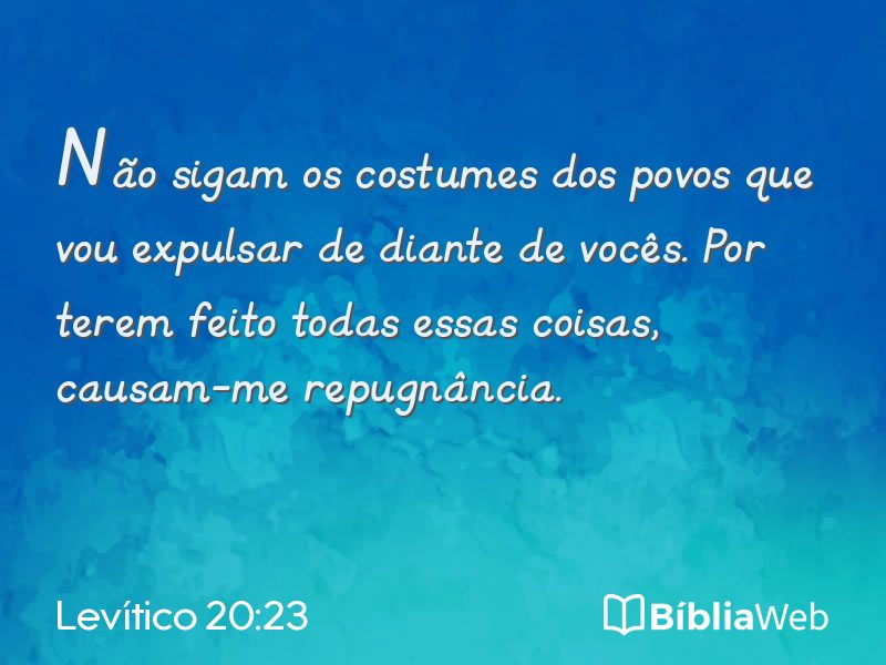 Levítico 20:23 em imagem para compartilhar