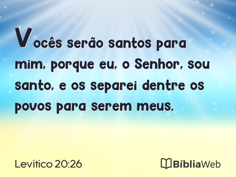 Levítico 20:26 em imagem para compartilhar