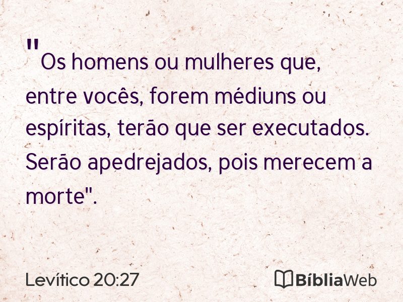 Levítico 20:27 em imagem para compartilhar