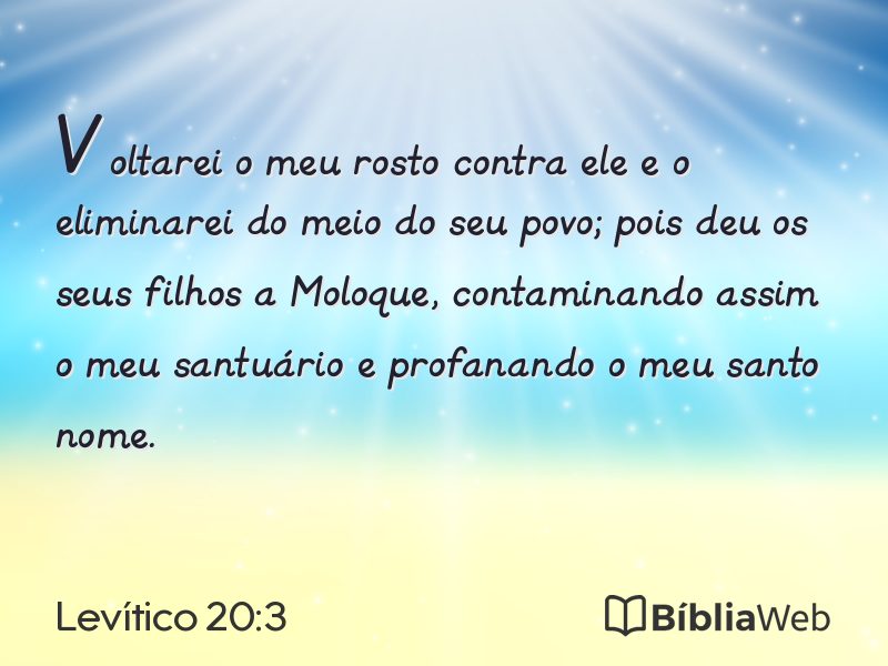 Levítico 20:3 em imagem para compartilhar