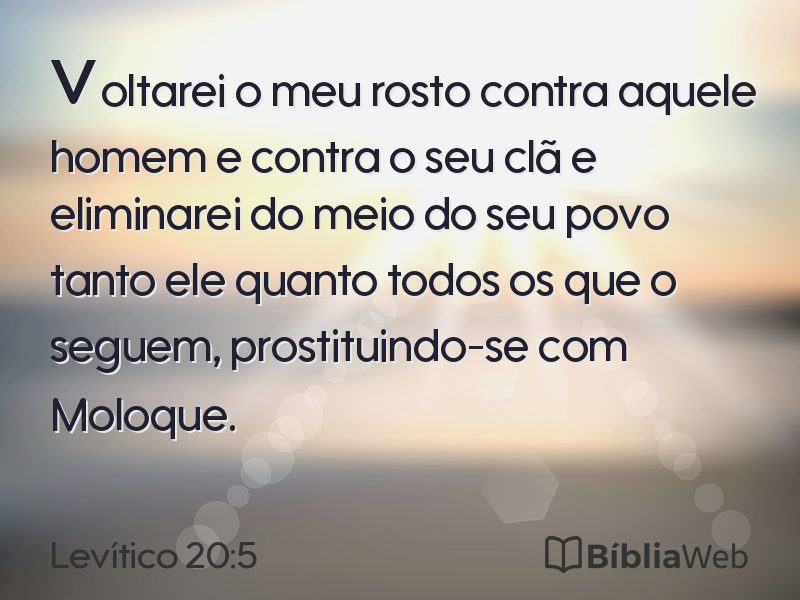Levítico 20:5 em imagem para compartilhar