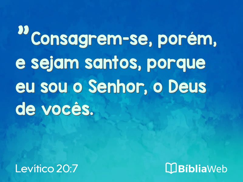 Levítico 20:7 em imagem para compartilhar