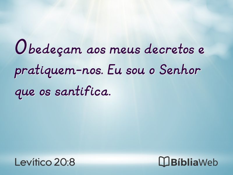 Levítico 20:8 em imagem para compartilhar