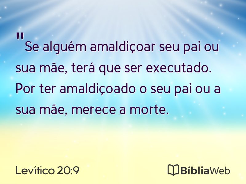 Levítico 20:9 em imagem para compartilhar