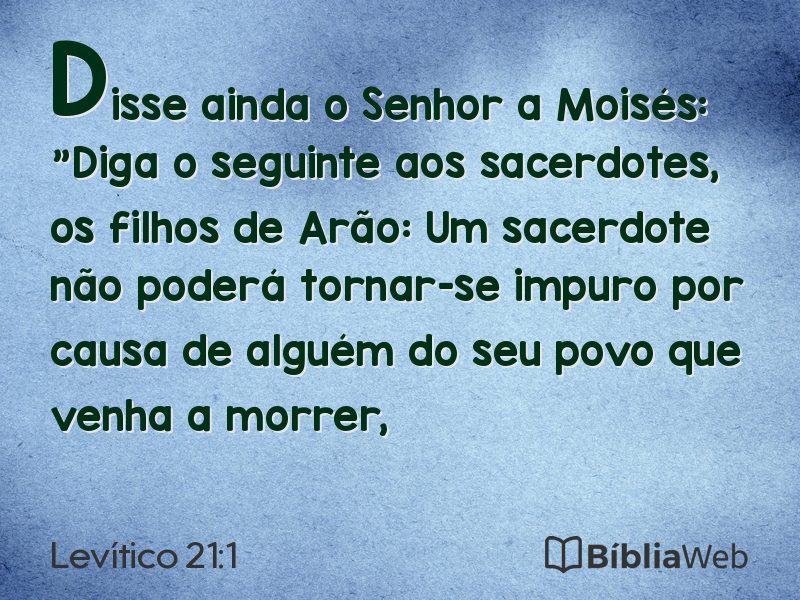 Levítico 21:1 em imagem para compartilhar