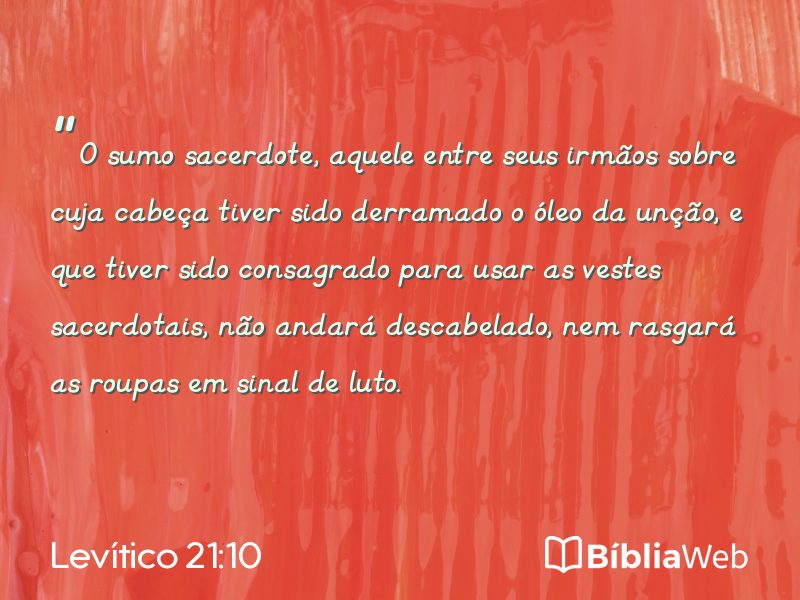 Levítico 21:10 em imagem para compartilhar