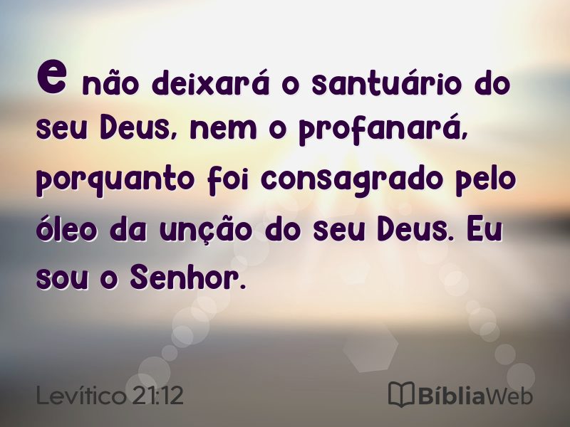 Levítico 21:12 em imagem para compartilhar