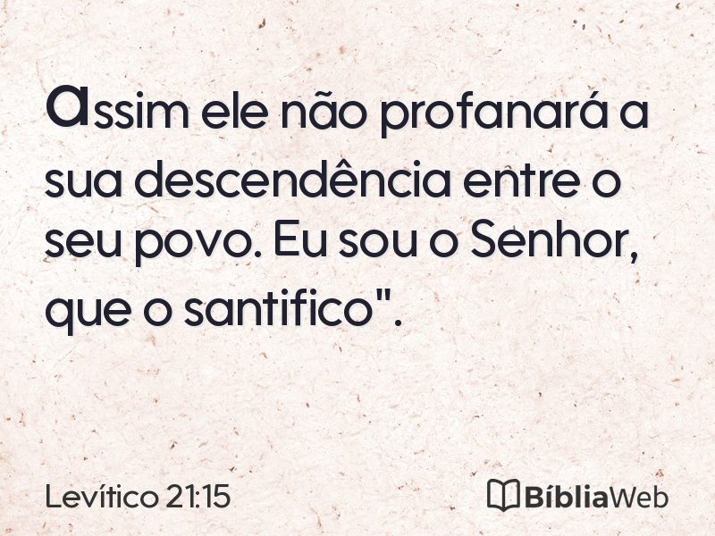 Levítico 21:15 em imagem para compartilhar