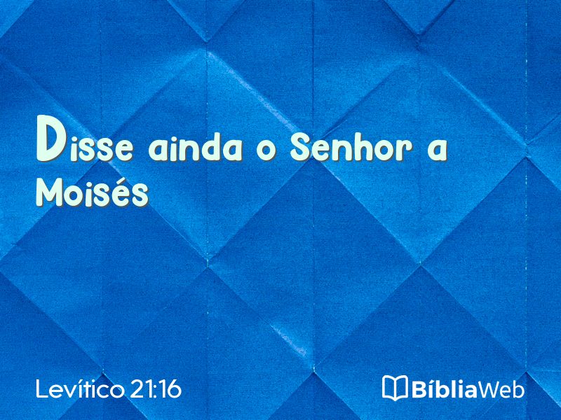Levítico 21:16 em imagem para compartilhar