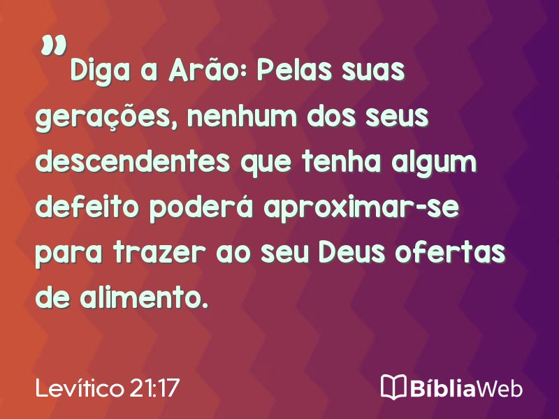 Levítico 21:17 em imagem para compartilhar