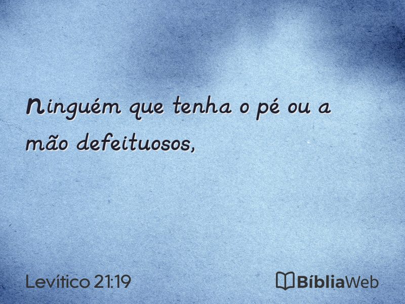 Levítico 21:19 em imagem para compartilhar