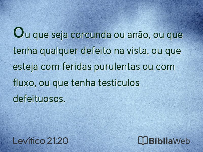Levítico 21:20 em imagem para compartilhar