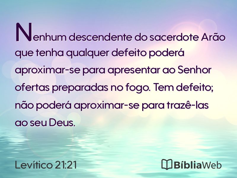 Levítico 21:21 em imagem para compartilhar