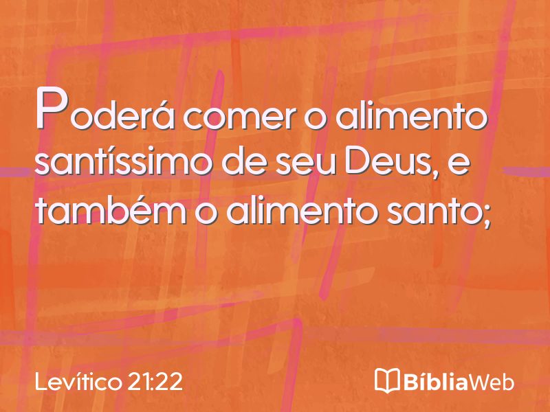 Levítico 21:22 em imagem para compartilhar