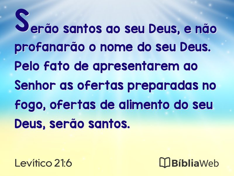Levítico 21:6 em imagem para compartilhar