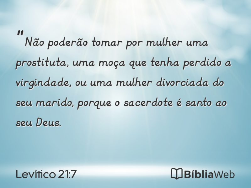 Levítico 21:7 em imagem para compartilhar