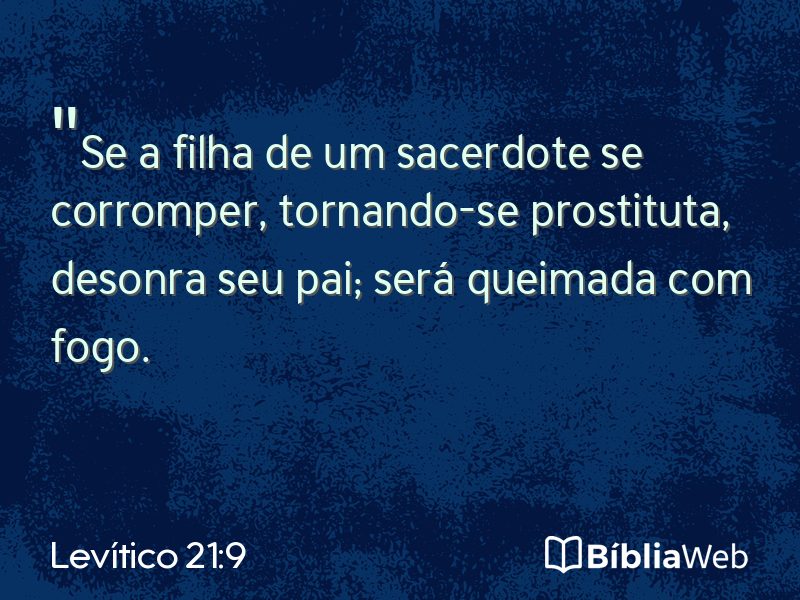 Levítico 21:9 em imagem para compartilhar